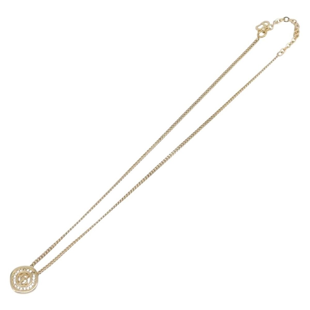 Christian Dior CD Cube Charms Pendant Metal with Crystals